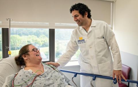 Michigan Medicine's Dr. Jose Cardenas-Garcia and Interventional Pulmonology patient